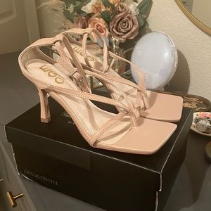 Brand New Ego Official Nude Strappy Heels